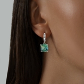 Серьги из серебра с ювелирными кристаллами