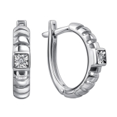 Серьги из серебра с бриллиантами