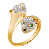 Кольцо из золота с фианитами