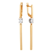 Серьги из золота с фианитами