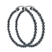 Серьги-конго из терагерца с серебряным замком