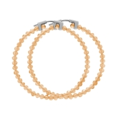 Серьги-конго из циркона с серебряным замком