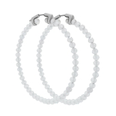 Серьги-конго из циркона с серебряным замком