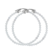 Серьги-конго из циркона с серебряным замком