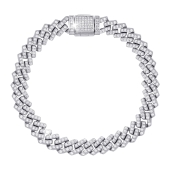 Браслет из серебра с фианитами 