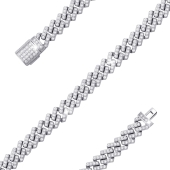 Браслет из серебра с фианитами 