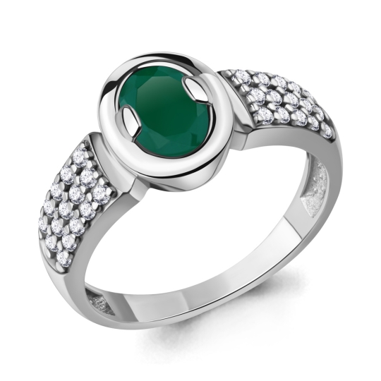 Кольцо из серебра с кристаллом Swarovski