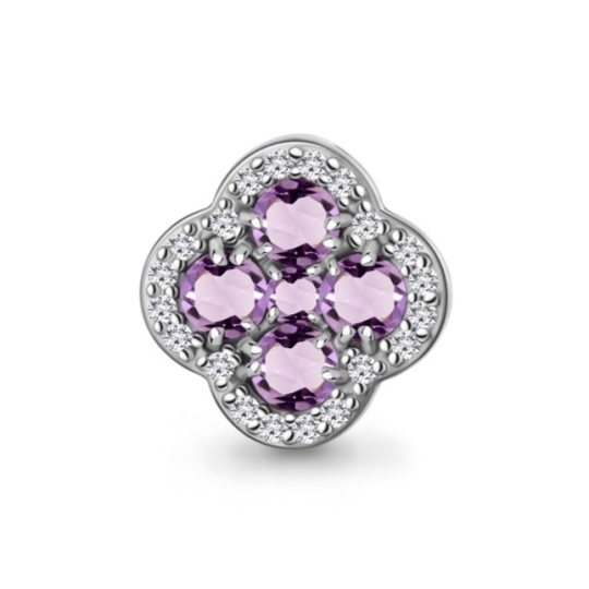 Подвеска из серебра с цитринами и фианитами