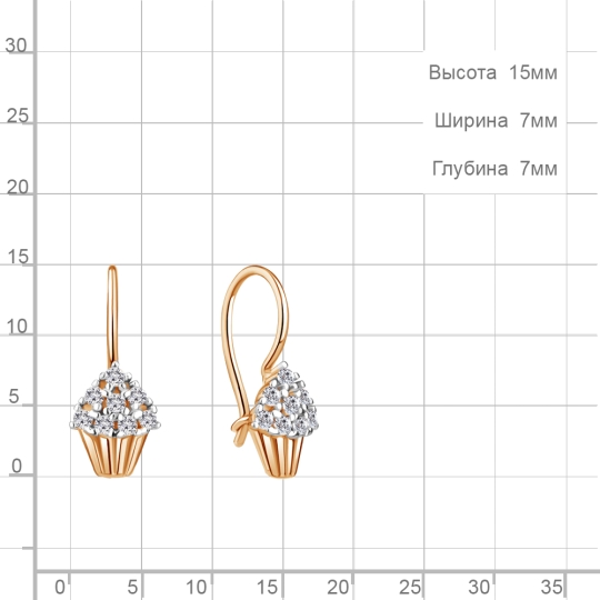 Серьги из серебра с ювелирными кристаллами изумруд