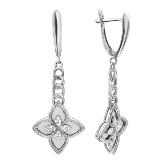 Серьги из серебра с позолотой