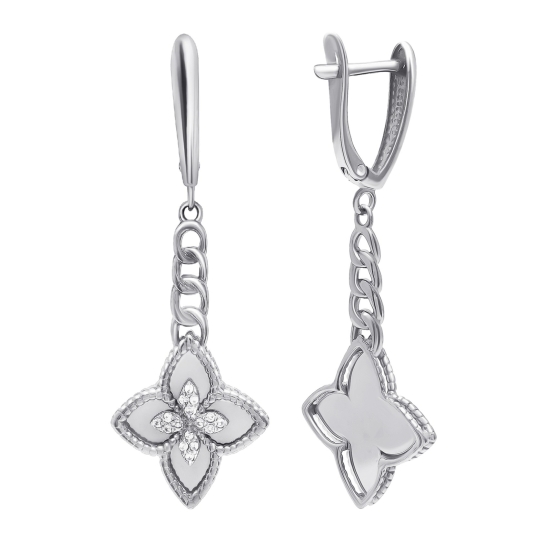 Серьги из серебра с позолотой