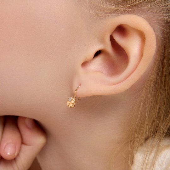 Серьги из белого золота с бриллиантами