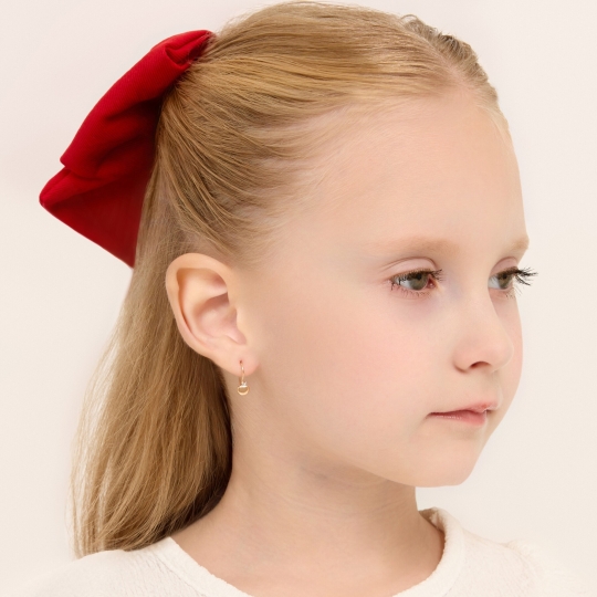 Серьги из золота с горным хрусталем и фианитами