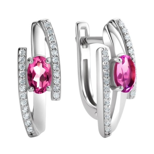 Серьги из серебра с эмалью
