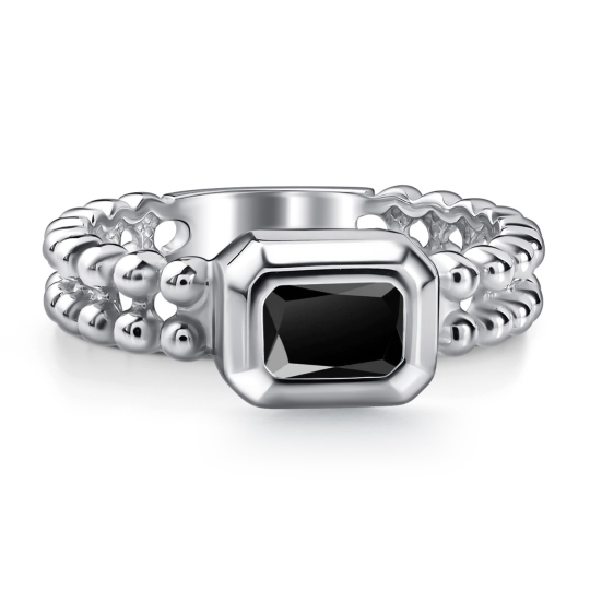 Серьги из серебра с ониксами