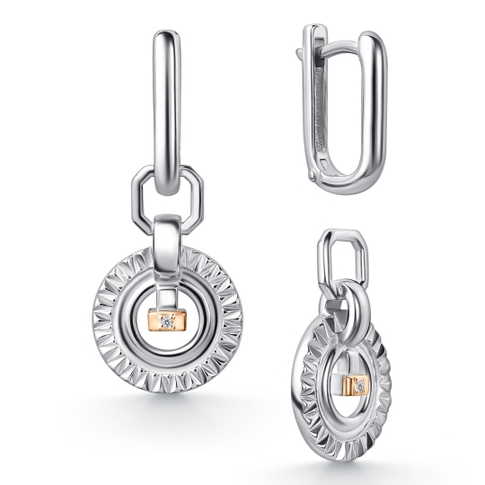 Серьга из серебра 