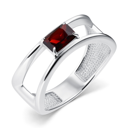 Серьги из серебра с гранатами