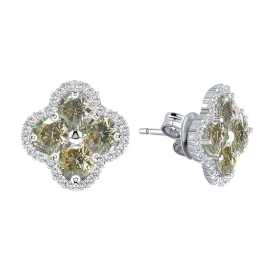 Серьги из серебра с аметистами и фианитами