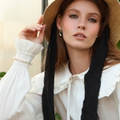 Серьги из золота с турмалинами