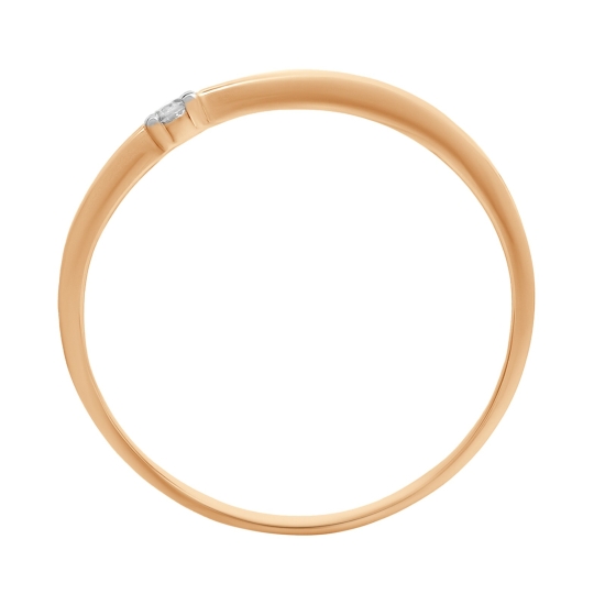 Кольцо из золота с гранатом и фианитами