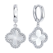 Серьги из серебра с фианитами