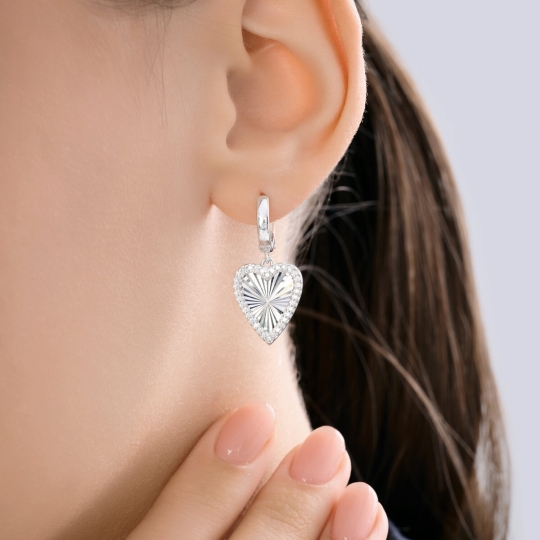 Серьги из серебра с топазами