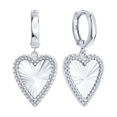 Серьги из серебра с фианитами