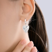 Серьги из серебра с фианитами