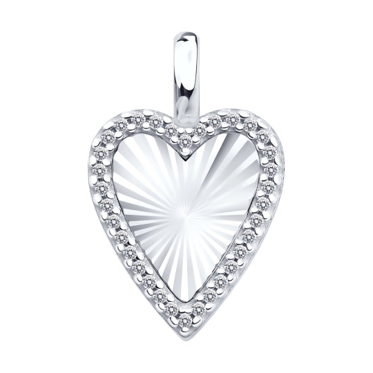 Серьги из серебра с фианитами