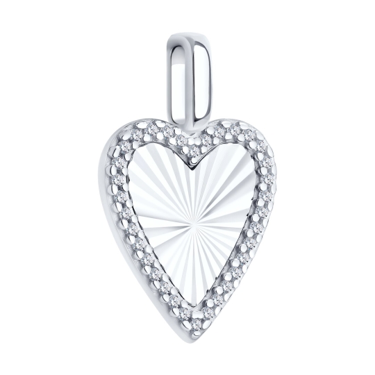 Серьги из серебра с фианитами