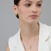 Серьги из серебра с цитринами
