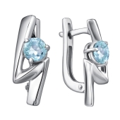 Серьги из серебра с топазами
