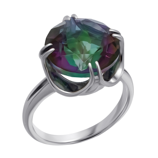 Серьги из серебра с горным хрусталем