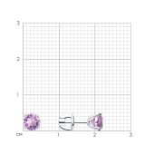 Серьги из серебра с аметистами