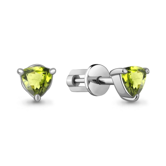 Серьги из серебра с фианитами