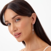 Асимметричные серьги-трансформеры из серебра