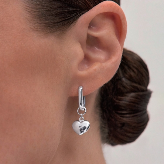 Серьги из серебра с позолотой, жемчугом и фианитами