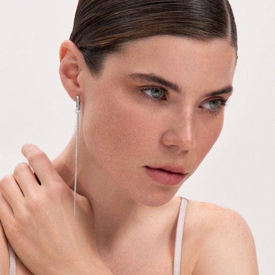 Асимметричные серьги-трансформеры из серебра