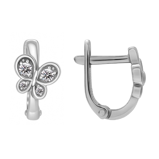 Одиночная серьга из серебра