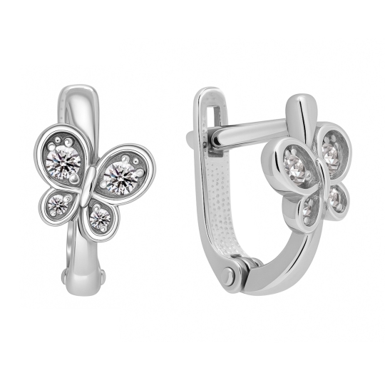 Одиночная серьга из серебра