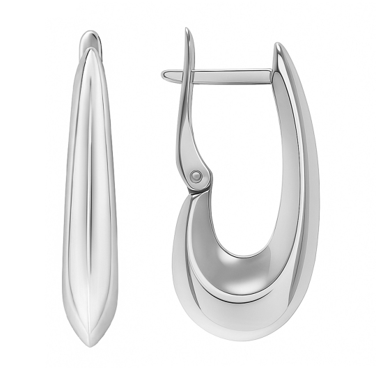 Серьги из серебра с фианитами