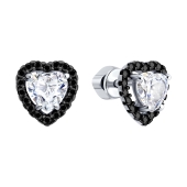 Серьги из серебра с фианитами