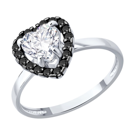 Серьги из серебра с фианитами