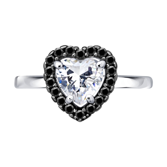 Серьги из серебра с фианитами