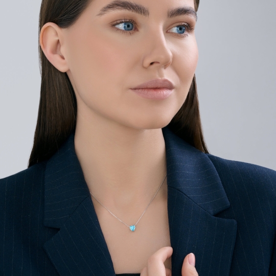Серьги из серебра с фианитами