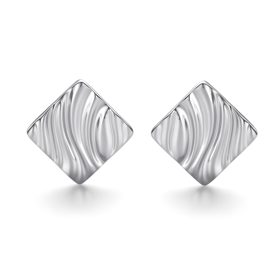 Серьги из серебра с фианитами