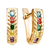 Серьги из золота с фианитами