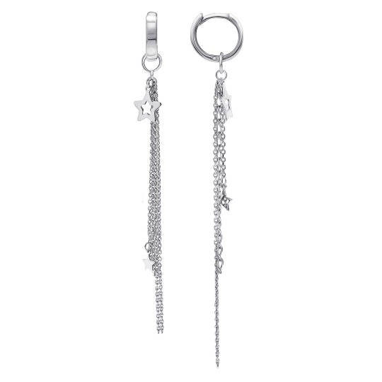 Одиночная серьга из серебра с чернением Одиночная серьга из серебра с чернением