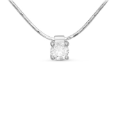 Колье из белого золота с бриллиантом 0,5 ct