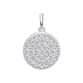 Подвеска из серебра с фианитами